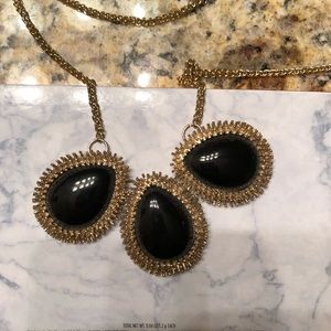 Gold and onyx necklace